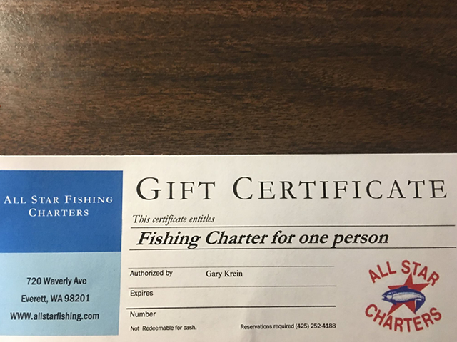 All Star Charters Gift Certificate