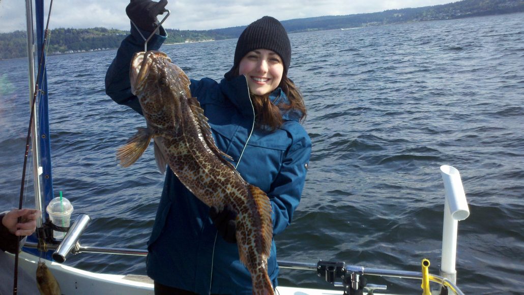 Seattle-Fishing-Lingcod-lady Seattle Fishing Lingcod lady